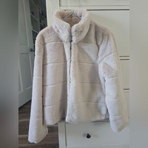 Cozy Cream CISONO Faux Fur Jacket